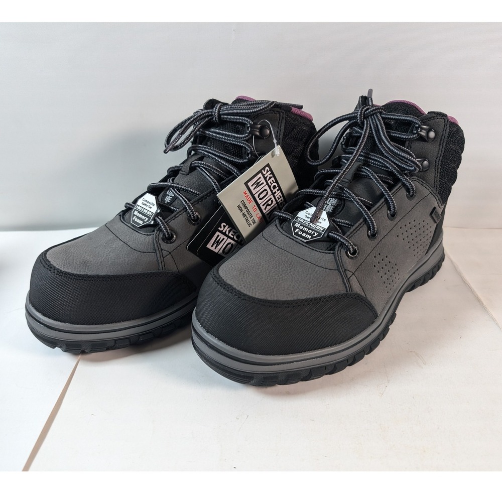 Skechers Work Composite Toe Waterproof Memory Foam Work Boots Womens Size 6.5